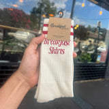 Breakfast Shirts - Burgundy Socks