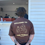 Sanremo (brown) ‘Welcome to the Table’ Tee