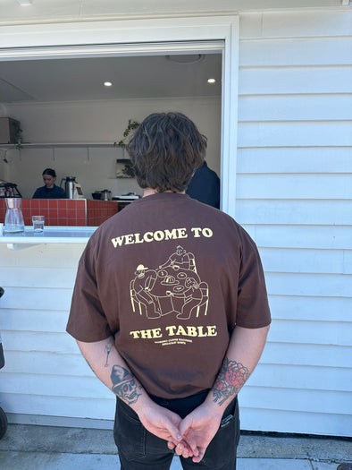 Sanremo (brown) ‘Welcome to the Table’ Tee