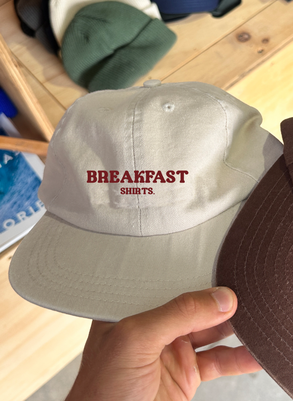 Breakfast Shirts Soft Brim Cap - Cream