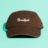 Dad Cap - Brown - White Print