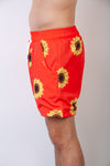 Orange Sunflower Breakfast Shirt Shorts