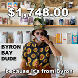 BYRON BAY SUNFLOWER BREAKFAST SHIRT.